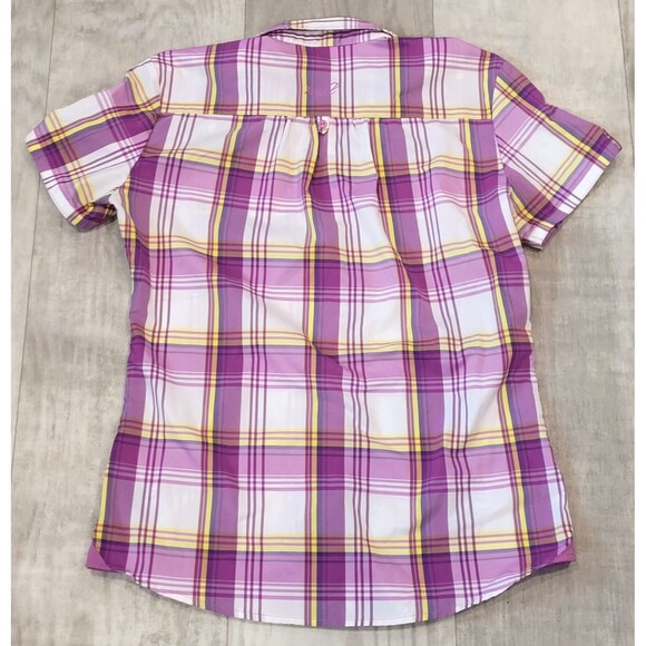 Kuhl Womens Size M Short Sleeve Plaid Shirt Button Up Outdoor Hiking Trail - Picture 7 of 9